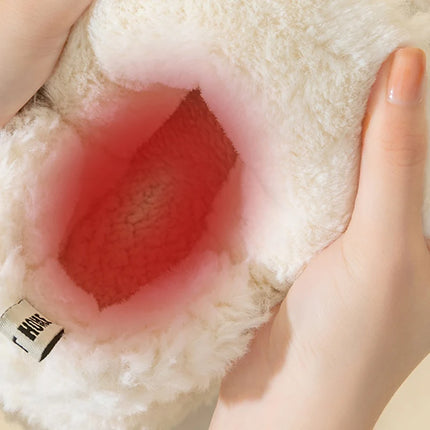 Winter Warm Shoes for Woman Men Indoor Slippers Soft Plush Couples Home Floor Snow Boots Anti-slip Female House Footwear