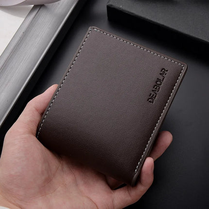 Men's PU Leather Folding Wallet