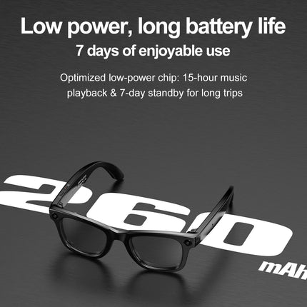 LIGE Smart Glasses 100W Pixel Camera Smart Glasses Camera Bluetooth Call Music Sunglasses AI Voice Assistant Video Sound Record