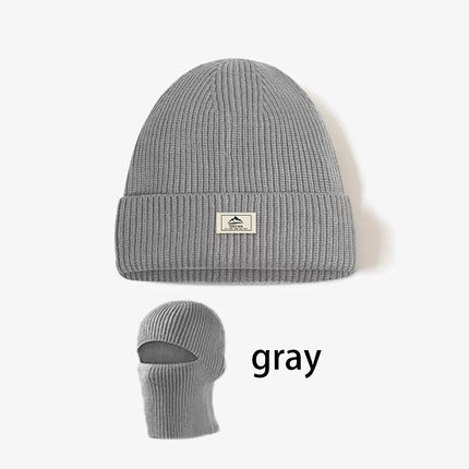 Winter Men's Hats Knitted Wool Hat Windproof And Cold Resistant Head Cover Mask Warm And Cold Hat Outdoor Balaclava Warm Hat