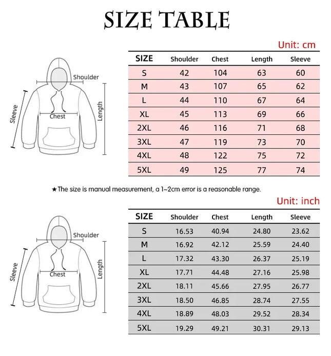 Fashion Men's Hoodie Streetwear 3d Printed Sweatshirt Hoodie Men Oversized Hoodie Pullover Men's Clothing Men's Autumn Hoodie