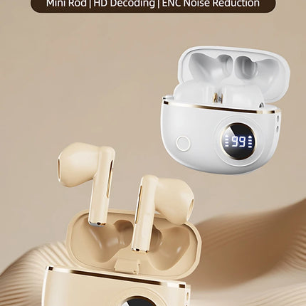 TWS Wireless Bluetooth Headset LED Dislpaly Binaural Waterproof Noise Reduction Earphone Sports Stereo Noise Canceling Headphone