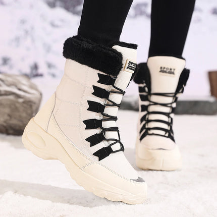 Winter Shoes Waterproof Slip on Women Comfortable Outdoor Ankle Hiking Boots Women High Boots Platform Fur Warm Snow Boots