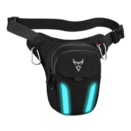 LED Red Light Motorcycle Leg Bag Thigh Belt Hip Bum Waterproof Ride Cycling Biker Waist Bag Fanny Pack Moto Travel Hiking Pocket