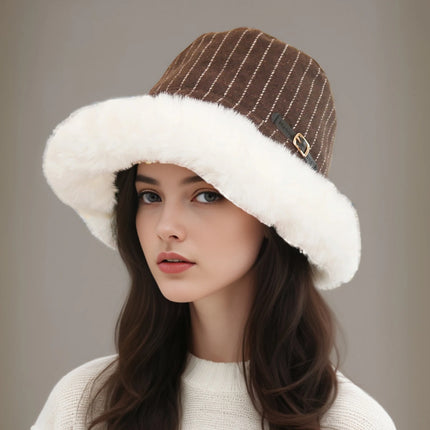 2025 new hat for women in winter plus velvet fisherman hat warm windproof ear protection Lei Feng hat for women in autumn and wi