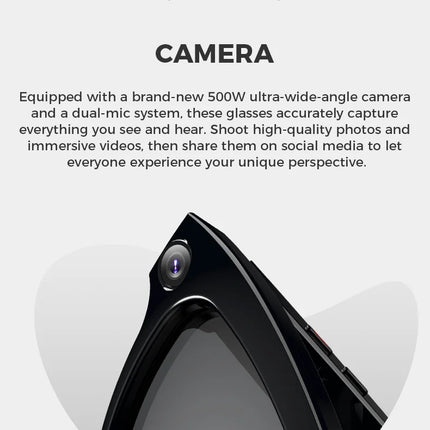 AI Smart Glasses 500W HD Camera Shooting Bluetooth Calling Intelligent Voice Assistant Control Music Smart Glasses For Men Women