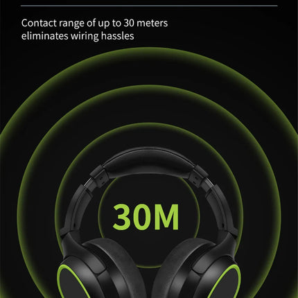 20 H Play Bluetooth Headphones with Large Earmuffs Wireless Earphones with Bass Noise Cancelling and Mic TF-card Support Helmet