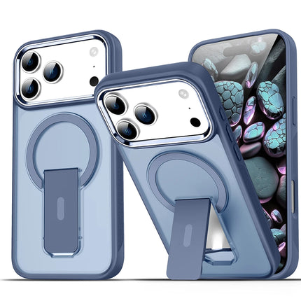 Luxury For Magsafe Phone Case For iPhone 17 Magnetic Wireless Charge Folding Stand Holder Matte Cover Cases