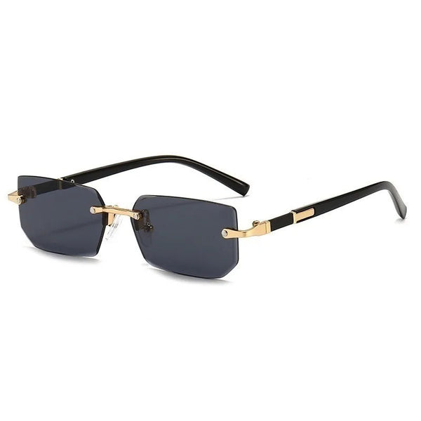 Retro Sunglasses Men Brand Designer Fashion Rimless