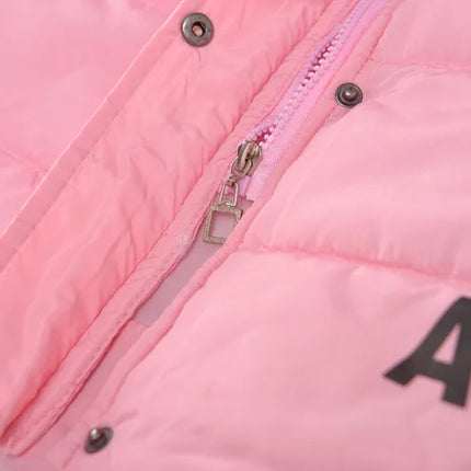 Winter Warm Jackets for Girls Fashion Fur Hooded Children Girls Waterproof Outwear Kids Cotton Lined Parkas