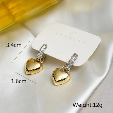 Asymmetric earrings. Different Design Jewelry Love Pendant Fashion Star Earrings Sparkling Zircon Personalized Jewelry