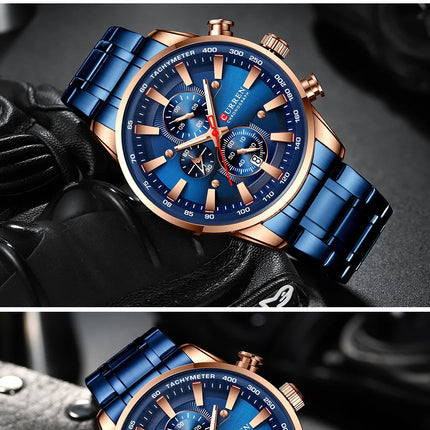 Top Luxury Brand CURREN Quartz Men’s Watch Sport Waterproof