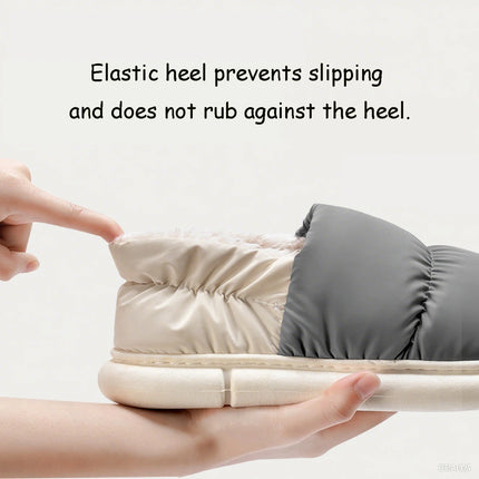 Waterproof Winter Shoes for Men's 2025 New Plush Slippers Women Ankle Boots Warm White Couple Cotton Couples Platform Shoes