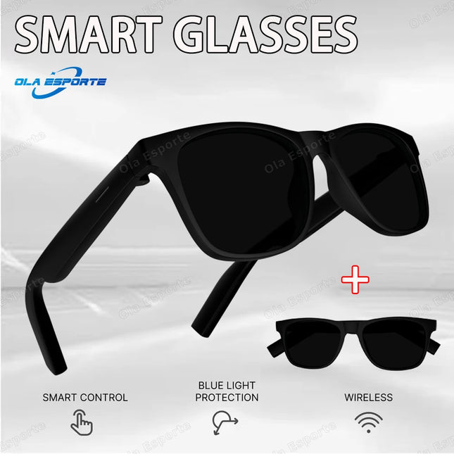 Ola Esporte New Smart Glasses Bluetooth Call Sunglasses Multi-functional Anti-Blue Light Sunglasses Wireless Headset Men Women
