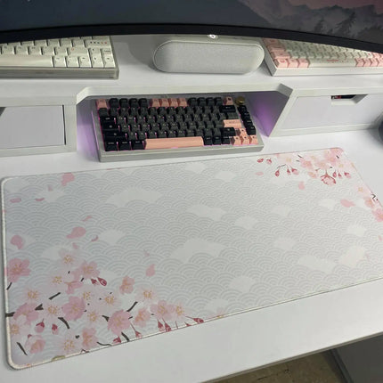 Japanese Great Wave Off/Chinese Style Dragon Mouse Pad for Gamer Setup Gaming Mousepad Rubber Keyboard Pads Pc Desk Mat 50x100cm
