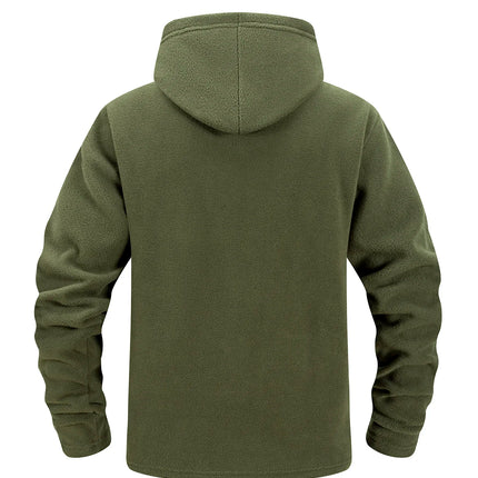 Winter Hunting Men’s Fleece Jacket Warm Coats Polar Outdoor Hoodie Jacket Multi-Pocket Casual Full Zip Sport Hiking Coat S-XXXL