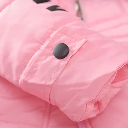 Winter Warm Jackets for Girls Fashion Fur Hooded Children Girls Waterproof Outwear Kids Cotton Lined Parkas