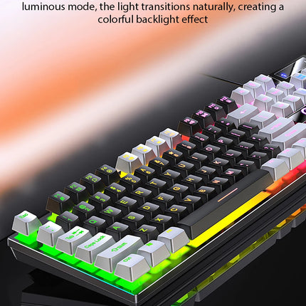 K500 Wired Keyboard Office Gaming Keyboard For Windows And IOS Computer Laptop 104 Keys Mechanical Sensation Membrane Keyboards