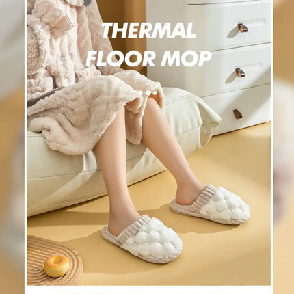 Winter Footwear Flat New Autumn Women Indoor Home Non Slip Versatile House Shoes Warm Plush Cotton Slippers TG06