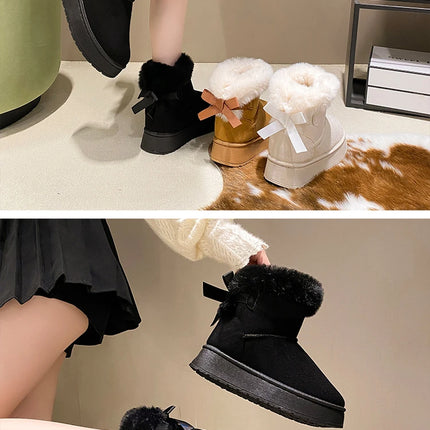 Winter Women Shoes Fashion High Top Cotton Shoes Plush Warm Snow Boots Winter Boots for Women Outdoor Non Slip Platform Boot