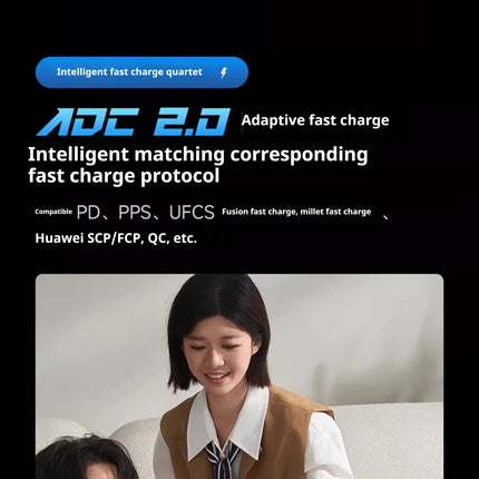 CukTech 10 Ultra GaN Charger 120W MAX Power Adaptor Adaptive Fast Charge Digital Display Mobile Phone Charger Original PD2.0 3.0