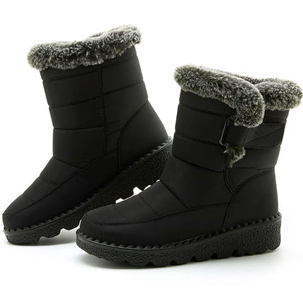 Women's Boots 2024 Trend Winter Shoes For Woman Winter Boots Ankle Low Heels Botas Mujer Waterproof Snow Boots With Fur Shoes