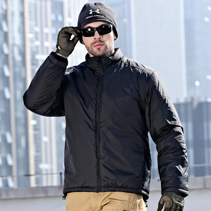 Winter Outdoor Jackets Men Parkas Warm Lightweight Tactics Causal Jacket Heat Reflective Windproof Hiking Coat Windbreaker