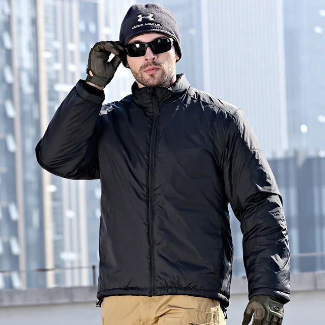 Winter Outdoor Jackets Men Parkas Warm Lightweight Tactics Causal Jacket Heat Reflective Windproof Hiking Coat Windbreaker