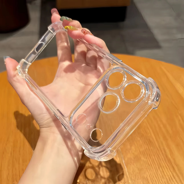 Silicone TPU Phone Case For iPhone 17 Clear Shockproof Anti Fall Cases Slim Back Cover