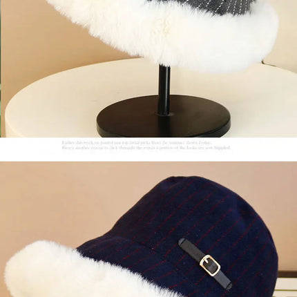 2025 new hat for women in winter plus velvet fisherman hat warm windproof ear protection Lei Feng hat for women in autumn and wi