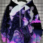 Neon Purple Glitch / L