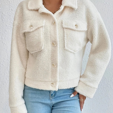 Winter Lamb Wool Short Coat For Women Thicken Warm Long Sleeve Turtleneck Jackets 2024 Autumn Fashion Streetwear Ladies Overcoat