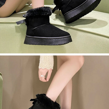 Winter Women Shoes Fashion High Top Cotton Shoes Plush Warm Snow Boots Winter Boots for Women Outdoor Non Slip Platform Boot