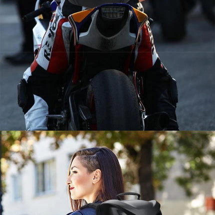LOY Owl Design LED Display Smart Screen Motorcycle Cycling Backpack Bluetooth Control DIY Travel Bag Hard Shell Helmet Bag