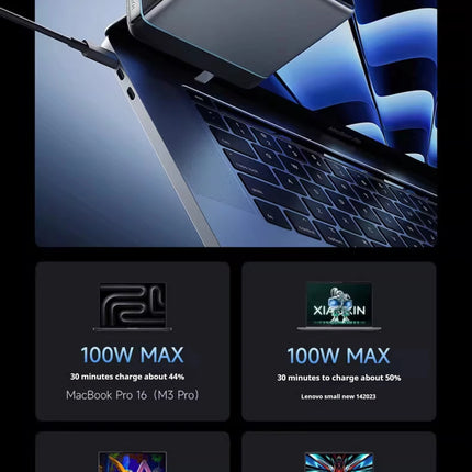 CukTech 10 Ultra GaN Charger 120W MAX Power Adaptor Adaptive Fast Charge Digital Display Mobile Phone Charger Original PD2.0 3.0