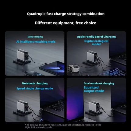 CukTech 10 Ultra GaN Charger 120W MAX Power Adaptor Adaptive Fast Charge Digital Display Mobile Phone Charger Original PD2.0 3.0