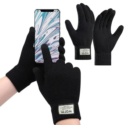 Winter Touchscreen Gloves for Women Men - Soft Knit Warm Stretchy Multi-color, Long Keeper Utility Gloves, Anti-Cold Anti-Slip