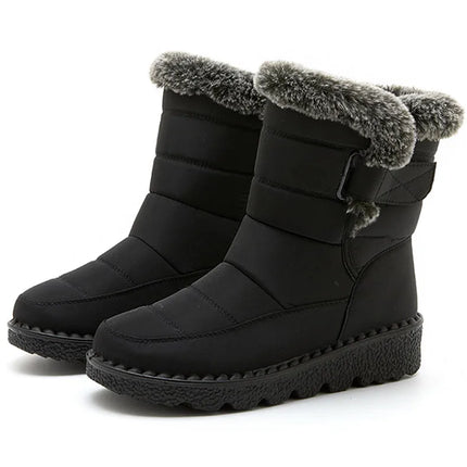 Women's Boots 2024 Trend Winter Shoes For Woman Winter Boots Ankle Low Heels Botas Mujer Waterproof Snow Boots With Fur Shoes