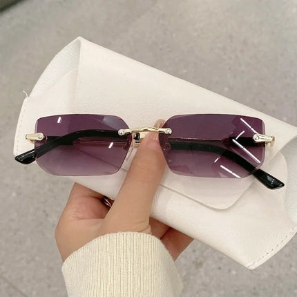 Retro Sunglasses Men Brand Designer Fashion Rimless