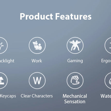 K500 Wired Keyboard Office Gaming Keyboard For Windows And IOS Computer Laptop 104 Keys Mechanical Sensation Membrane Keyboards