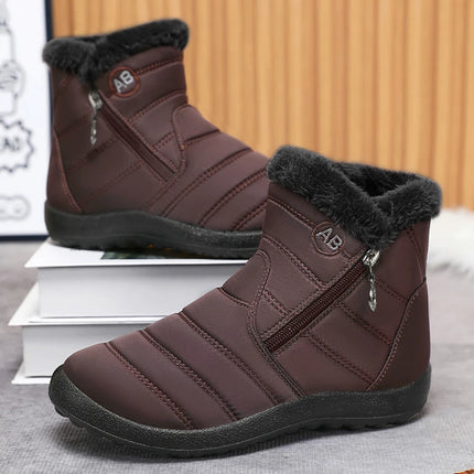 2025Winter Shoes for Women New Fashion Round Toe Designer Snow Boots Daily Home Leisure Waterproof Mother Cotton Shoes for Women