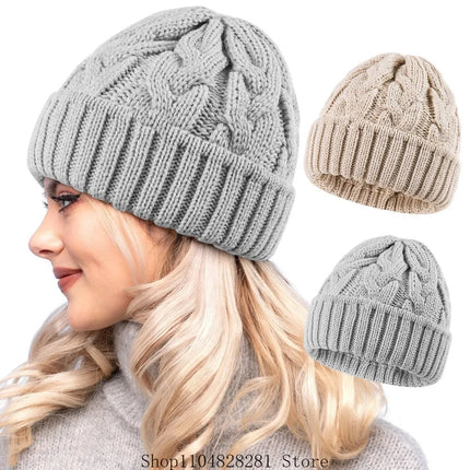 Winter Women Hat 2025 New Autumn Handmade Female Warm Cap Knitted Beanie Girl Hats Woman Bonnet Femme Chunky Thick Stretchy Hats