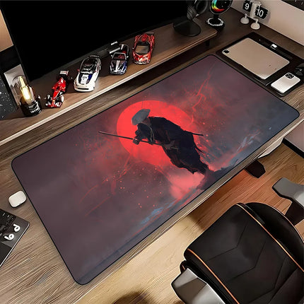 Japanese Great Wave Off/Chinese Style Dragon Mouse Pad for Gamer Setup Gaming Mousepad Rubber Keyboard Pads Pc Desk Mat 50x100cm