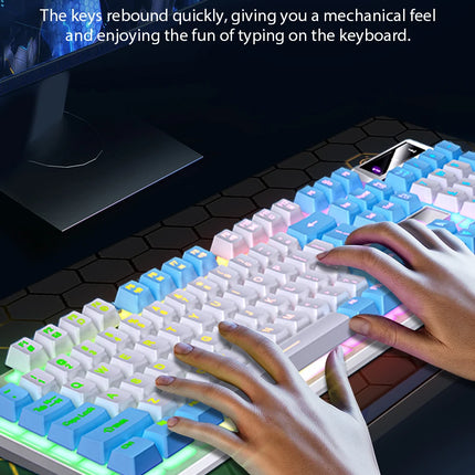 K500 Wired Keyboard Office Gaming Keyboard For Windows And IOS Computer Laptop 104 Keys Mechanical Sensation Membrane Keyboards