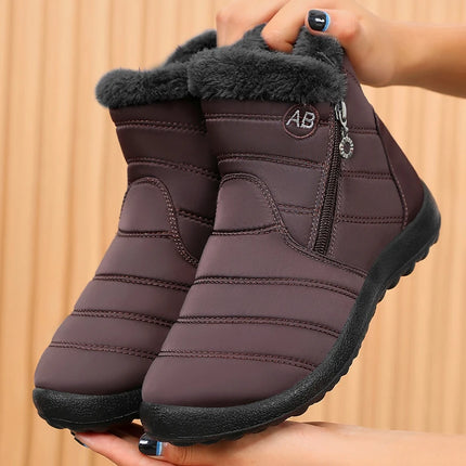 2025Winter Shoes for Women New Fashion Round Toe Designer Snow Boots Daily Home Leisure Waterproof Mother Cotton Shoes for Women
