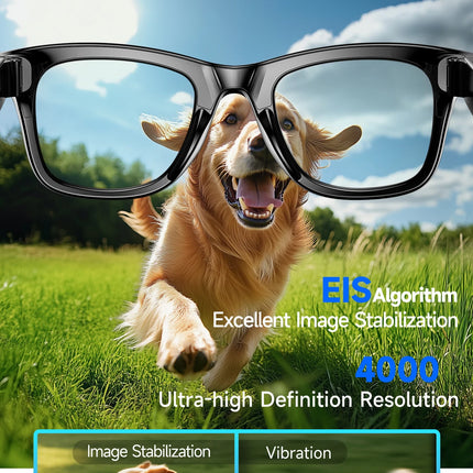 New Men AI Camera Smart Glasses Wifi 800W Pixel 4K Ultra Clear Videography AI Translation 32GB Anti Blue Light Women Glasses