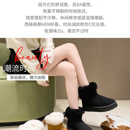 Winter Women Shoes Fashion High Top Cotton Shoes Plush Warm Snow Boots Winter Boots for Women Outdoor Non Slip Platform Boot
