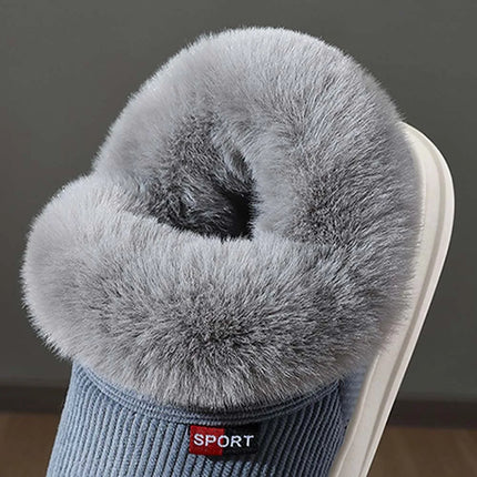 BASATU Winter Women Shoes Casual House Shoes For Men Outdoor Warm Cotton Shoes For Male Indoor Female Plush Snow Boots