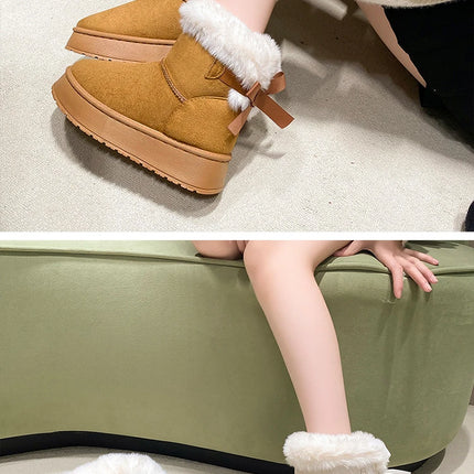 Winter Women Shoes Fashion High Top Cotton Shoes Plush Warm Snow Boots Winter Boots for Women Outdoor Non Slip Platform Boot