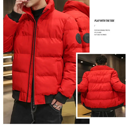 Winter Man Jackets Cotton-padded Parkas Puffer Jacket Men Warm Coats Thick Fashion Casual Outwear Streetwear Men's Clothing Top